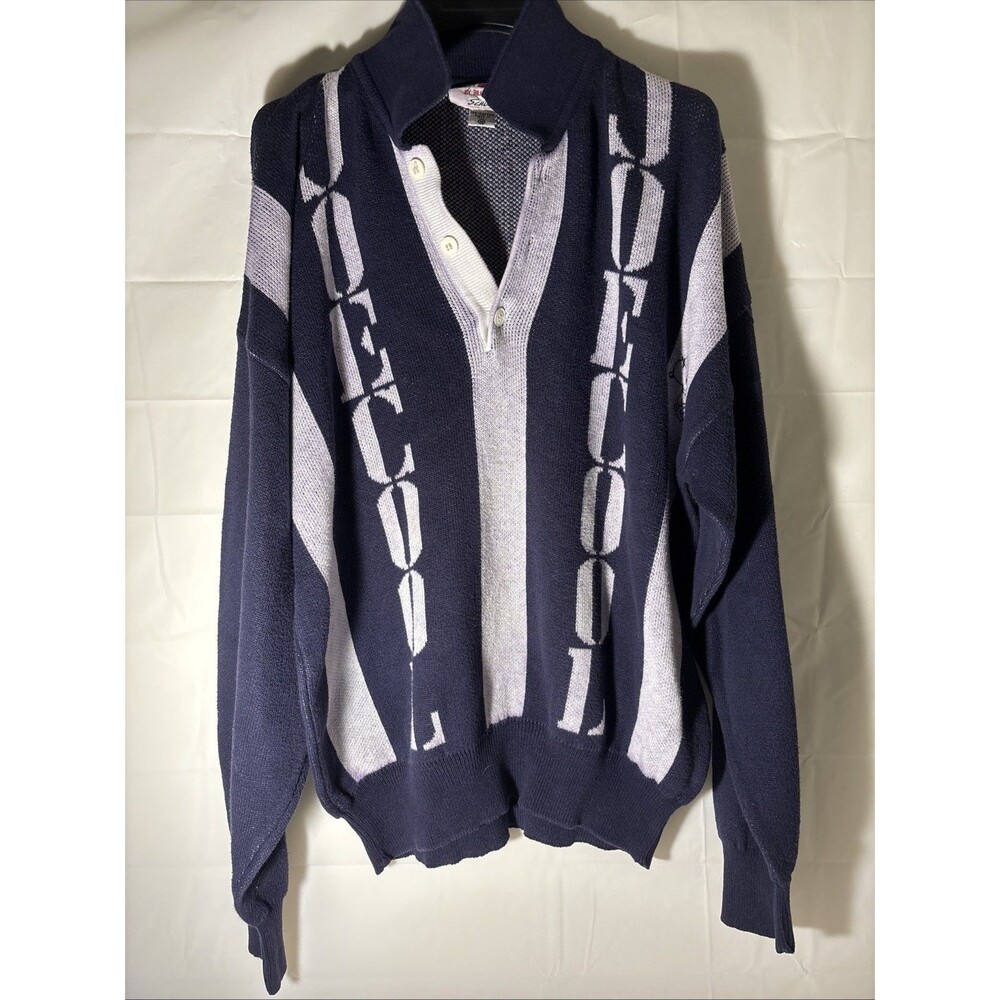 Vintage Bill Ditfort “JOE COOL” Snoopy Knit Collared Sweater Size M